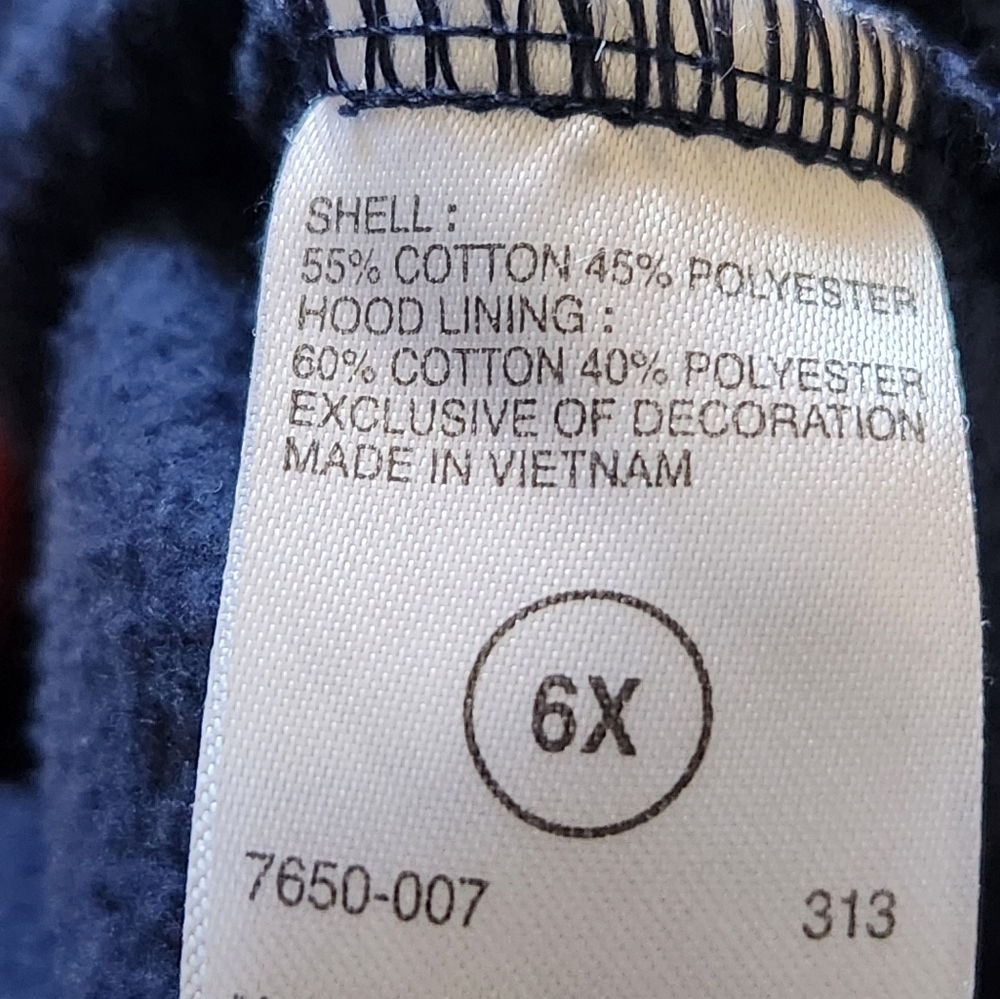 NIKE Kids Hoodie Size 6X Blue Just Do It Cotton Poly Sweatshirt Swoosh - Picture 4 of 9